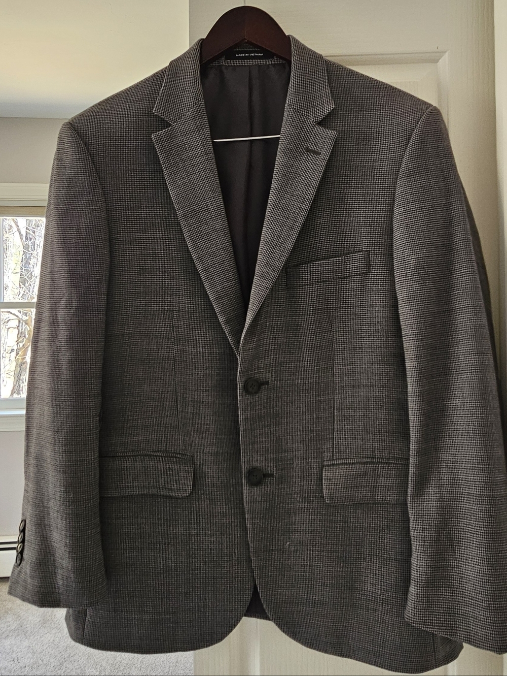 Gray Checked Mens Blazer